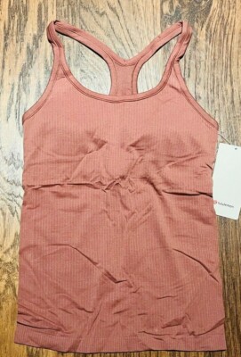 NEW Women Lululemon Ebb To Street Tank Top Light Support Spiced Chai Size  4-6-8 