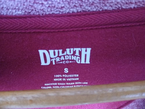Duluth Trading Company Women's Red Quarter Zip Pullover Sweatshirt S - Picture 5 of 5