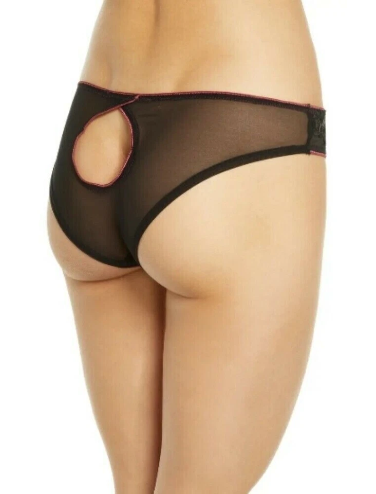 BLUEBELLA 261432 Women's Mara Brief Underwear Black/Cordovan Size 12 - Image 2 of 2