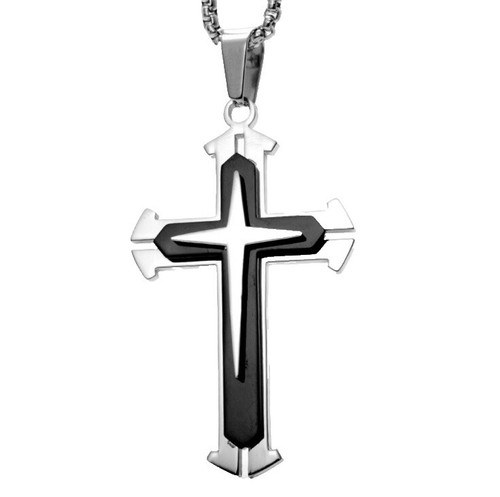 Travis Walker LARGE BAR CROSS PENDANT Large bar cross motif