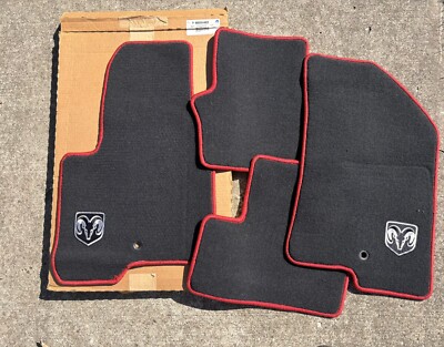 08-12 Dodge Caliber Logo Carpeted Floor Mats Set Mopar 82211425AC 82211424 New