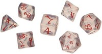 Q-Workshop Classic RPG Translucent & Blue-Red Dice Set (7)