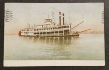 1907 Postcard Cover Packet Steamer Helen Blair Granville OH to Davenport IA
