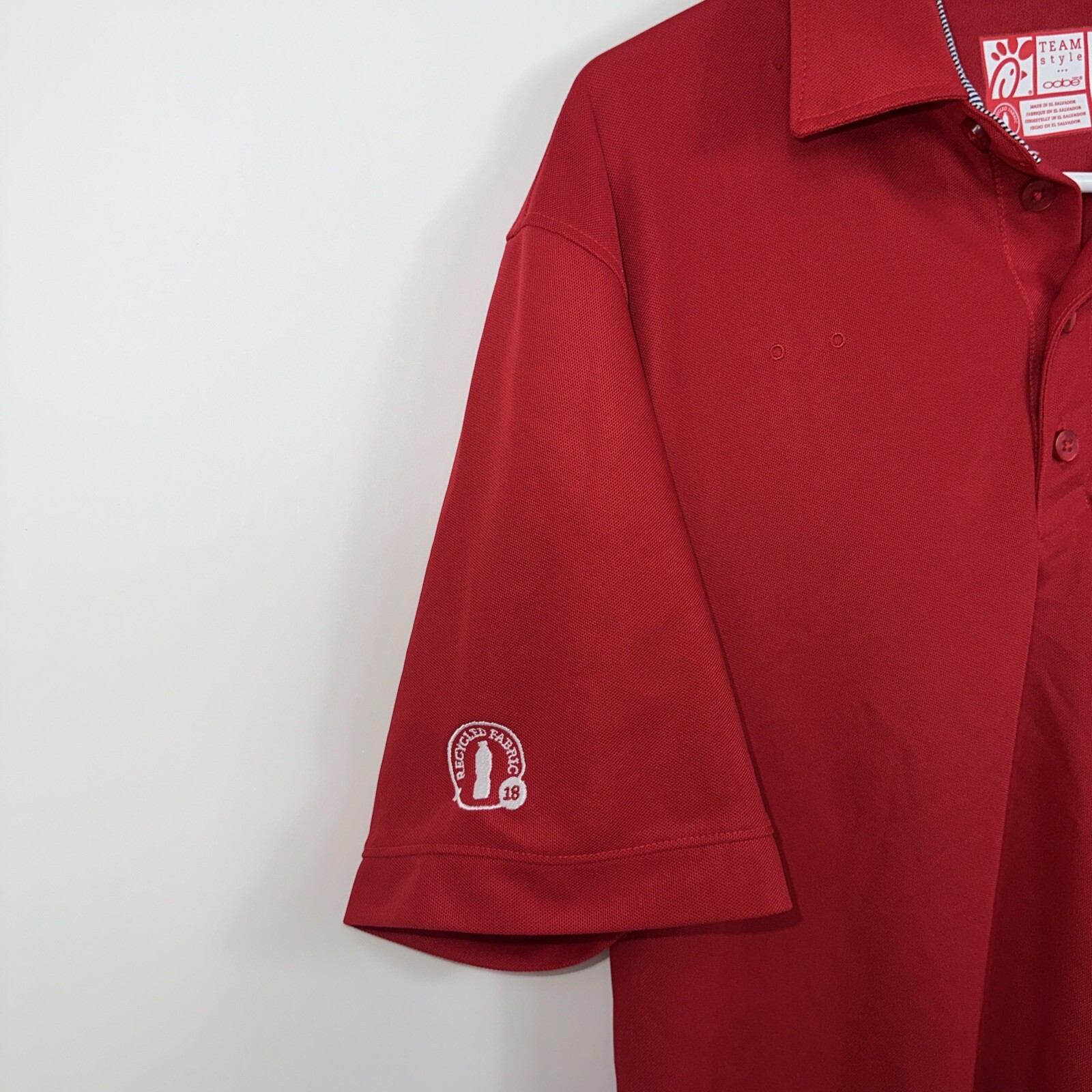 FILA Polo uniforme dipendente Chick Fil A stile squadra adulto medio oobe rossa *pochi tiri*