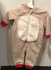 Baby Cat Jack Christmas Reindeer Costume Hooded Antler Romper Size 3-6 Months