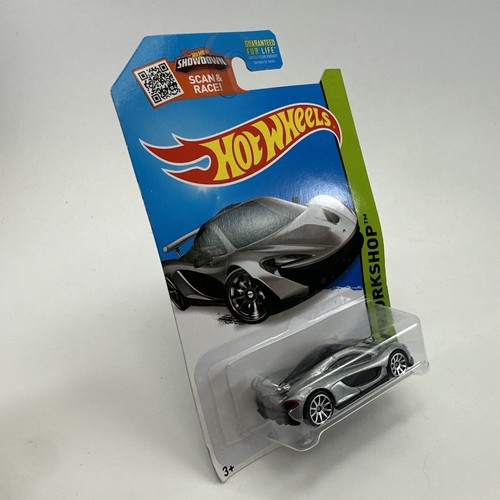 Hot Wheels McLaren P1 Silver HW Workshop 223/250 New On Card NOC - Picture 4 of 6