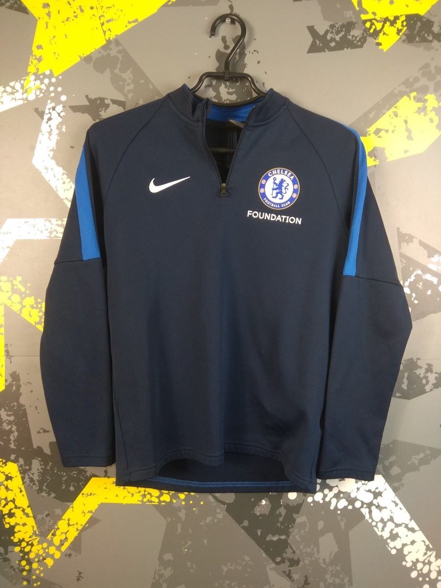 Chelsea Training Football Soccer Long Sleeve Jacket Blue Nike