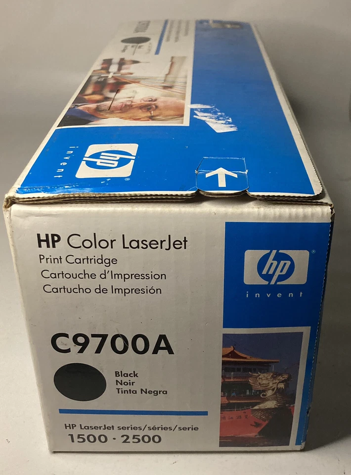 Cartucho de tóner genuino HP Color LaserJet C9700A negro serie 1500-2500 - Nuevo Foto 2 de 4