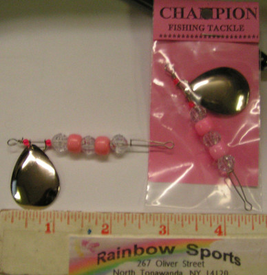 2 - RS CHAMPION BUMBLE-BUG #4 COLORADO SINGLE BLADE DRIFTING SPINNER - NIK/PINK