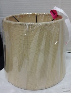 Pottery Barn Burlap Rustic Track Light Lamp Pendant Shade Bleached