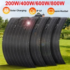 200W 400W 800W Watt Flexible Mono Solar Panel 12V Portable RV Home Boat Camping