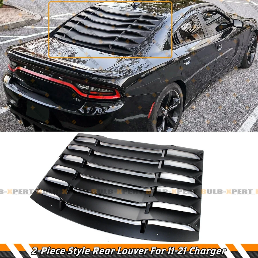 Para Cargador 11-23 R/T SRT Hellcat 2 piezas Estilo Ventana Trasera Parabrisas Persiana Cubierta Foto 2 de 4