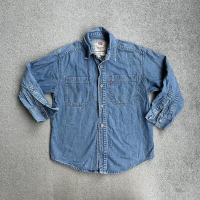 LEVIS Damen Hemd Jeanshemd Denim Shirt Gr. S Jeansbluse Western 11000 Blau