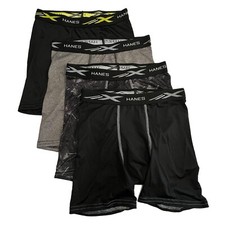 Boys Hanes X-Temp Boxer Briefs LARGE 4 Pack Tagless NEW NWOT