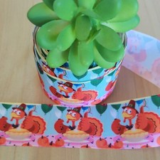 1.5 Inch 1YD Thanksgiving Turkey Autumn Fall Grosgrain Ribbon Crafts Gift Bows