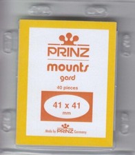 Prinz Stamp Mounts 41x41 mm Clear Archival Holders 40 Long Term High Quality New