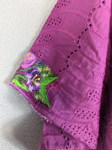 Guatemalan Huipil Poncho Handmade Embroidered Shirt Shoulder Boho Festival 70x20 - Picture 6 of 11
