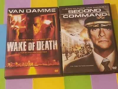 JEAN-CLAUDE VAN DAMME - LOT OF 2 DVDs - WAKE OF DEATH & SECOND IN COMMAND