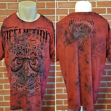 Affliction Short Sleeve Crewneck Relaxed 2XL T-Shirt Lost Souls Cotton USA Made