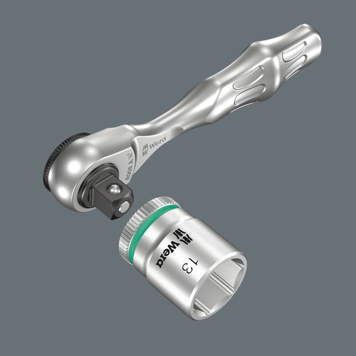 Wera 003793 8008 A Zyklop Mini 3 1/4" Drive Stubby Short Ratchet - Picture 6 of 6