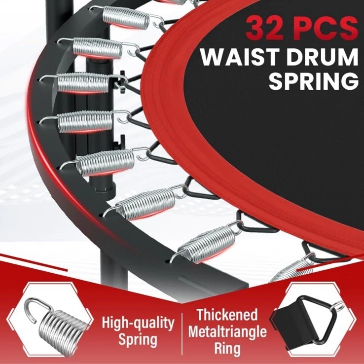 40" Mini Exercise Trampoline for Kids Adults Indoor Foldable Fitness Rebounder - Image 3 of 4