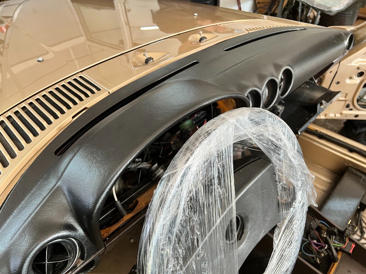 ARMATURENBRETT COVER DASHBOARD Für Mercedes W107 R107 SLC Blau Mit