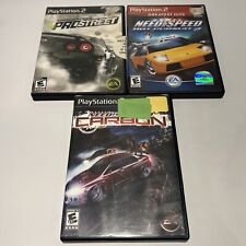 Need for Speed Lot of 3 (PS2 PlayStation 2) CIB Pro Street Carbon Hot Pursuit 2