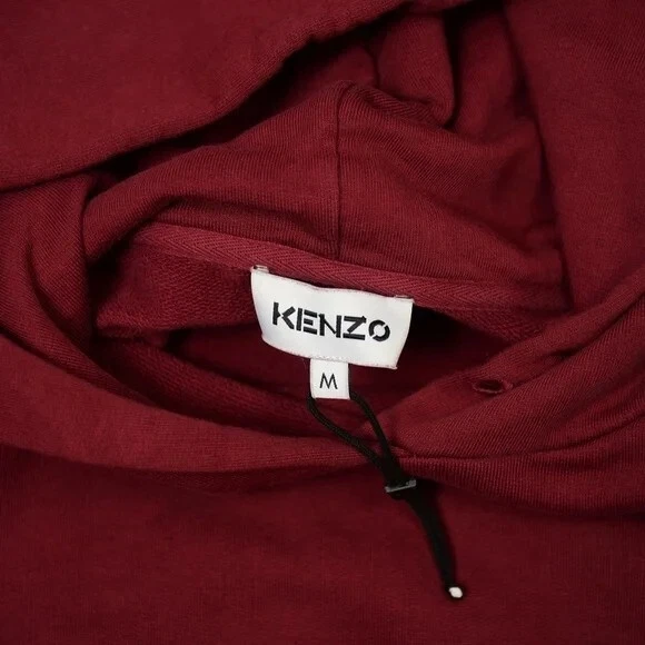 Felpa con cappuccio Kenzo lunghezza corta. Logo Tiger ricamato.