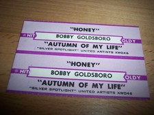 2 Bobby Goldsboro Honey / Autumn Of My Life Jukebox Title Strip
