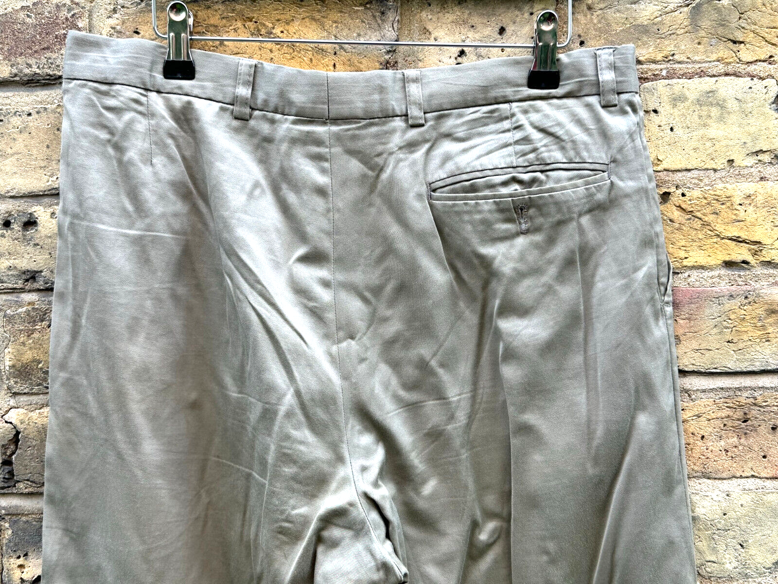 Pantalone uomo YVES SAINT LAURENT W32 L30 vestibilità dritta vintage zip mosca anni 90