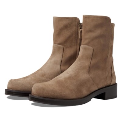 Stuart Weitzman Women's 5050 Bold Zip Booties Khaki Sport Suede Size & New