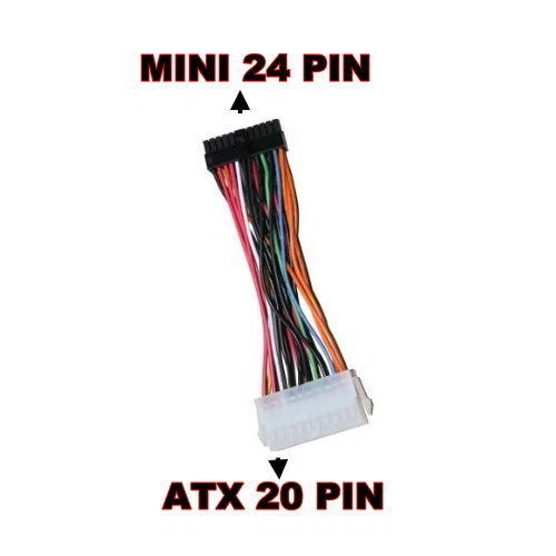 6" Standard ATX 20-Pin to Mini 24-Pin Power Converter Adapter for HP Systems - Image 2 of 4