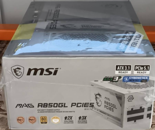 MSI - MAGA850GLPCIE5WT - MAG A850GL PCIE5 Power Supply - White - Picture 2 of 3
