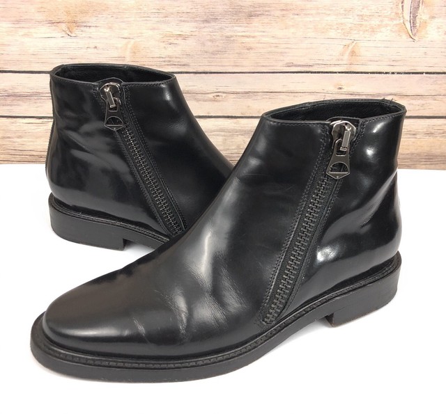 acne black ankle boots