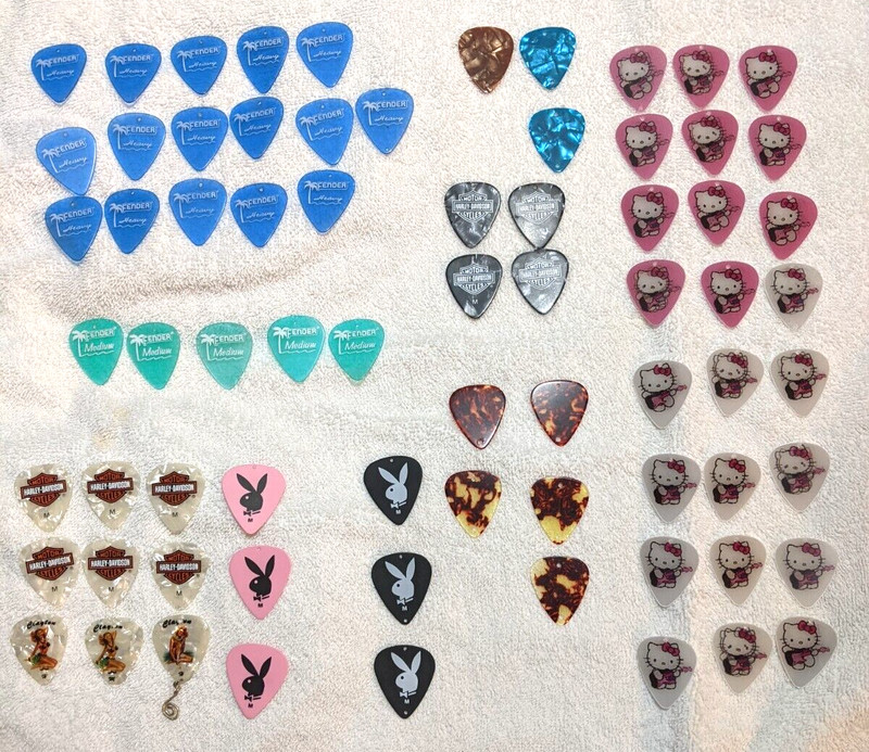 Moving Sale!! Lot 72 VINTAGE PRE-DRILLED GUITAR PICKS JEWELRY MAKING $.99 each!