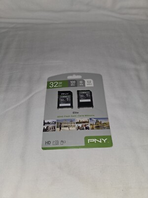 PNY 32GB 100 MB/s UHS-I Elite SDXC Flash Card Full HD Video B7