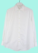 SUITSUPPLY Formal Shirt Men's XL White Cotton Long Sleeve Collared Classic