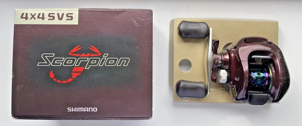 Shimano Scorpion 1001 4x4 SVS Baitcastrolle Linkshand Angelrolle JAPAN - Bild 2 von 4