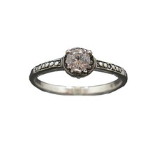 Genuine Sterling Silver Solitaire Ring Solid Hallmarked 925 4.5mm Cubic Zirconia