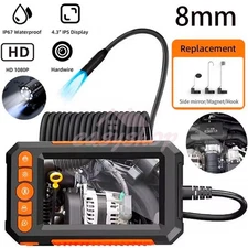 2M Handheld Industrial Endoscope 8mm Borescope Inspection Snake Camera w/8LED