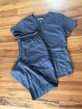 Grey s Anatomy By Barco Gray Scrub Set Size L