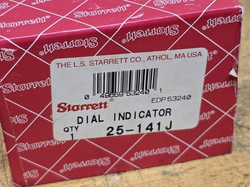 Starrett 25-141J Dial Indicator 0-.250" Range, 0-50-0 .001" NEW with Box - Picture 4 of 4