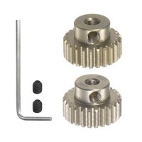 2Stk 48P GehäRtete Ritzel Motor Getriebe Set 24T 25T 3.175Mm Rc 48 Abstand 7075
