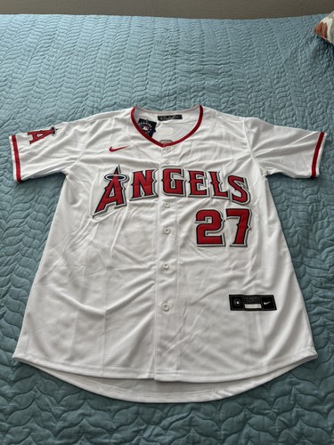 Mike Trout Jersey Los Angeles Angels White  Jersey Size Adult Medium NWT