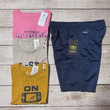 Boys Lot Of Clothes For Spring/Summer Size L 10-12 . NWT 3 S/S Shirts, Shorts