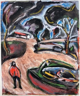 Arthur Degner (1888-1972)  Spaziergang  um 1922, MT, signiert u.r.