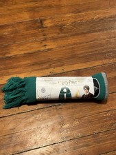 Harry Potter Wizarding World Slytherin Green Knit Scarf New 9x66.5" 100 Acrylic