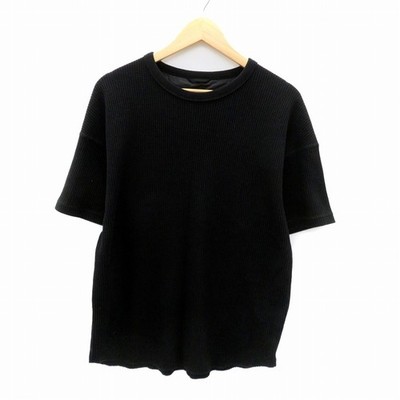 HELLO HANSEN Men T-Shirt Crew Neck Short Sleeve Black Polyester Cotton L For Age