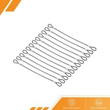12Pack 0.6 Ft Safety Cable Lock Stainless Steel 2mm Security Wire Rope Black