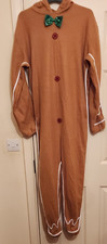 SMIFFYS LARGE FESTIVE GINGERBREAD MAN Fleece OneZee All In One Outfit Costume